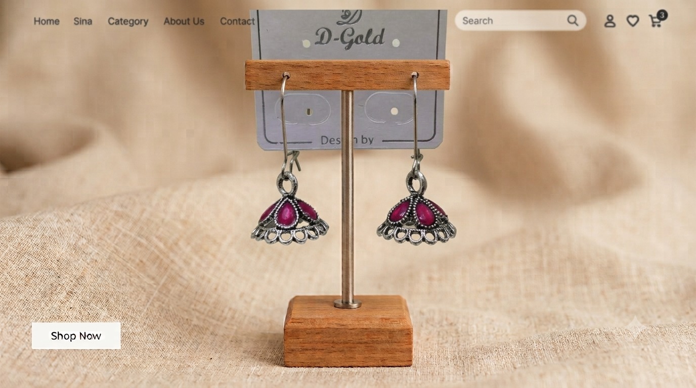 Red Small Jhumki