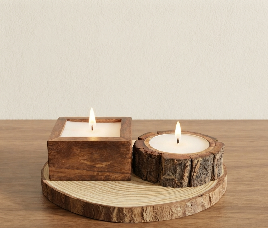 Wooden Candle 4